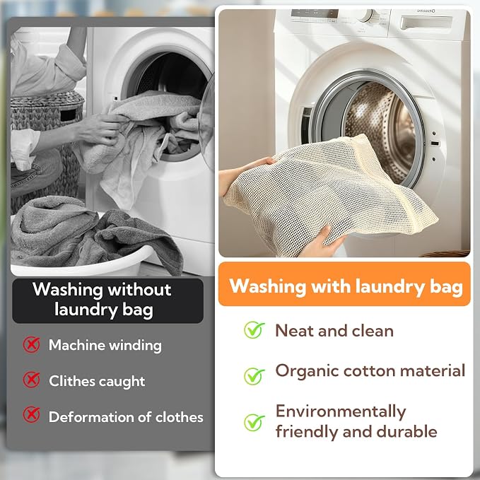 20Pcs Large Mesh Laundry Bags Zippered, Delicate Wash Bag for Delicates | Breathable & Gentle on Delicates No Spills, No Snags Extend Garment Life Washing Machine, Dryer & Storage - Image 2