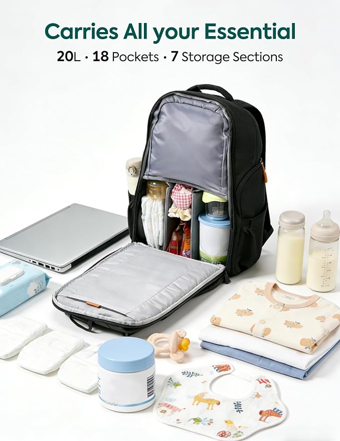 Babelio Grid Wizard Diaper Bag Backpack - Image 2
