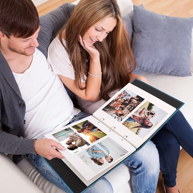 Zesthouse Photo Album Self Adhesive with Picture Display Window, 3-Ring Scrapbook Albums 60 Pages Holds 8x10 5x7 4x6 Photos, DIY Photo Book Ideal Gift for Family Wedding Baby - Image 6