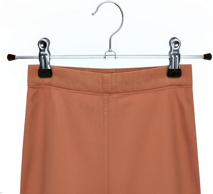 Mawa by Reston Lloyd Non-Slip Space-Saving Clothes Hanger For Pants & Skirts with Two Clips, Style K/40D, Set of 10, 15 3/4"L, Black - Image 10