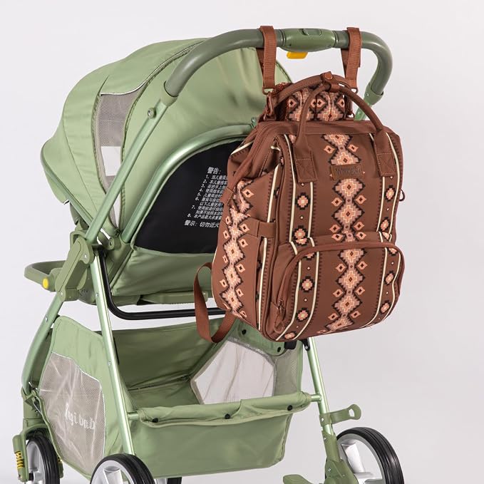 Montana West Wrangler Callie Diaper Bag Backpack with Stroller Straps Multifunction Baby Travel Bag WG2204-9110CM - Image 6