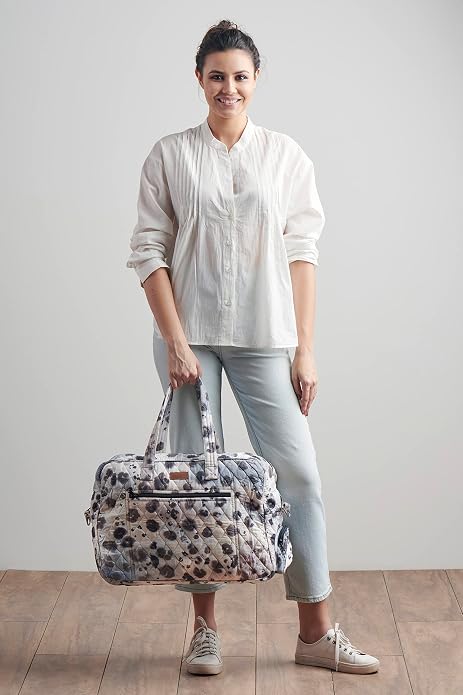 Maison d' Hermine Weekender Bags for Women Cotton Quilted Duffel Overnight Luggage Weekend Bag for Men Gym Gifts Travel | Overnight Luggage Weekend Bag for Men Gym Sports Gifts Duffle bag Business Travellers Trip Spring Summer - Image 8