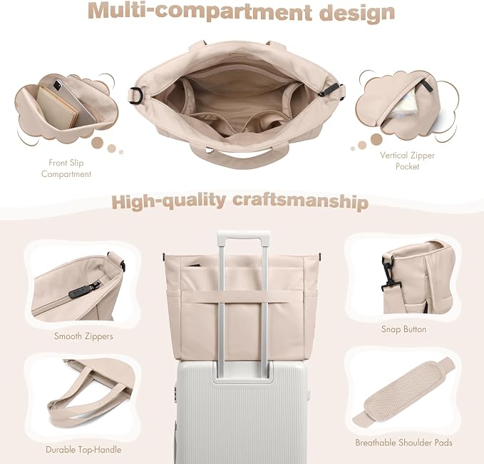 14L Puffer Diaper Bag Tote, Large Capacity Travel Diaper bags, Crossbody Hospital Bag for mom - Image 7
