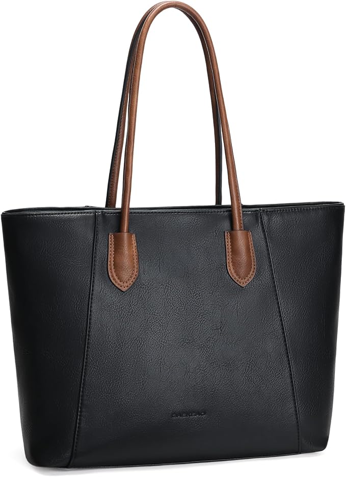 GAEKEAO Tote Bag for Women Vegan Leather Zipper Shoulder Bags Travel Purses | Large Capacity Purse Handbags, Inner Pocket with Key Clip, Fits 14" Laptop, for Casual Work Dating Commute Daily Weekender by GAEKEAO