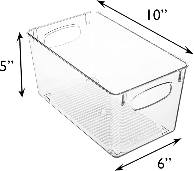 ClearSpace Clear Plastic Storage Bins – Perfect Kitchen Organization and Storage or Pantry Storage – Fridge Organizer, Pantry Organization and Clear Storage Bins, Cabinet Organizers | Plastic storage bin for pantry organization, kitchen storage, and re... - Image 6