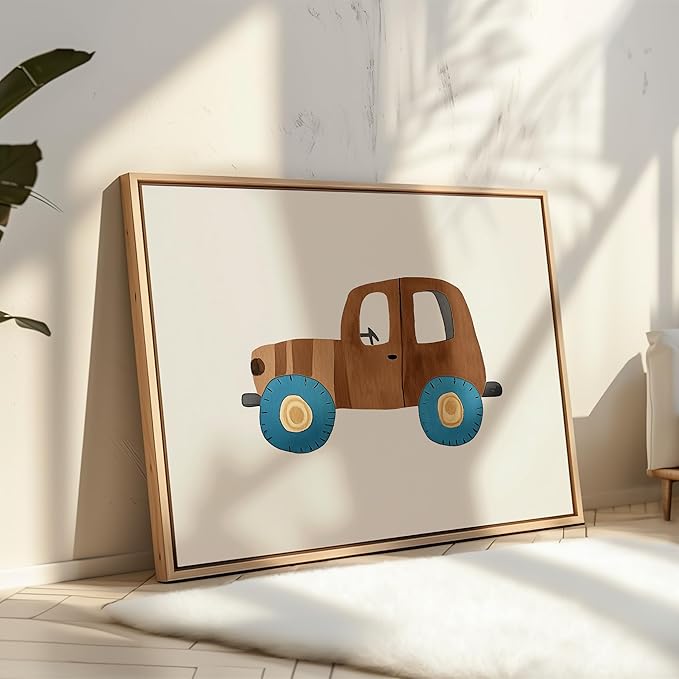 Poster Master Kid's Toy Car Print - Nursery Poster - Toddler Art - Playroom Housewarming Gift - Minimal Nursery Wall Art - Boho Kid's Room or Boy's Bedroom Decor - 11x14 UNFRAMED Wall Art