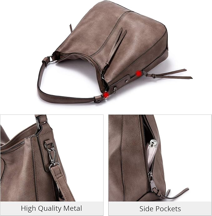 Hobo Crossbody Bag for Women, Designer Shoulder Purse Handbags - Image 7