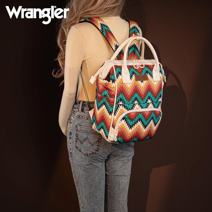 Montana West Wrangler Aztec Callie Diaper Bag Backpack with Stroller Straps Multifunction Baby Travel Bag WG2211-9110TN - Image 6