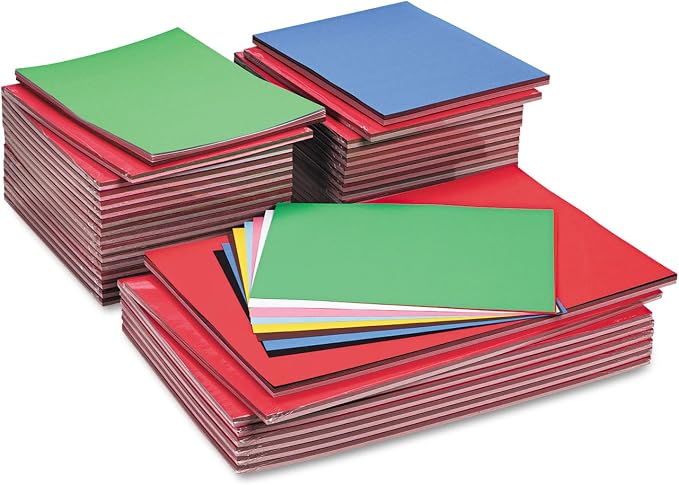 Tru-Ray Premium Heavyweight Construction Paper 2 Sizes, 10 Classic Colors | 32 packs of 9"x 12", 8 packs of 12" x 18", 2,000 Sheets per Case, Fade Resistant, Art Paper by Tru-Ray%C2%AE