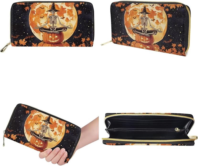 GIFTPUZZ Women Top Handle Bags Handbags with Zipper Leather Wallet Cash Card Phone Holder and Makeup Bag Set 3pcs - Image 7