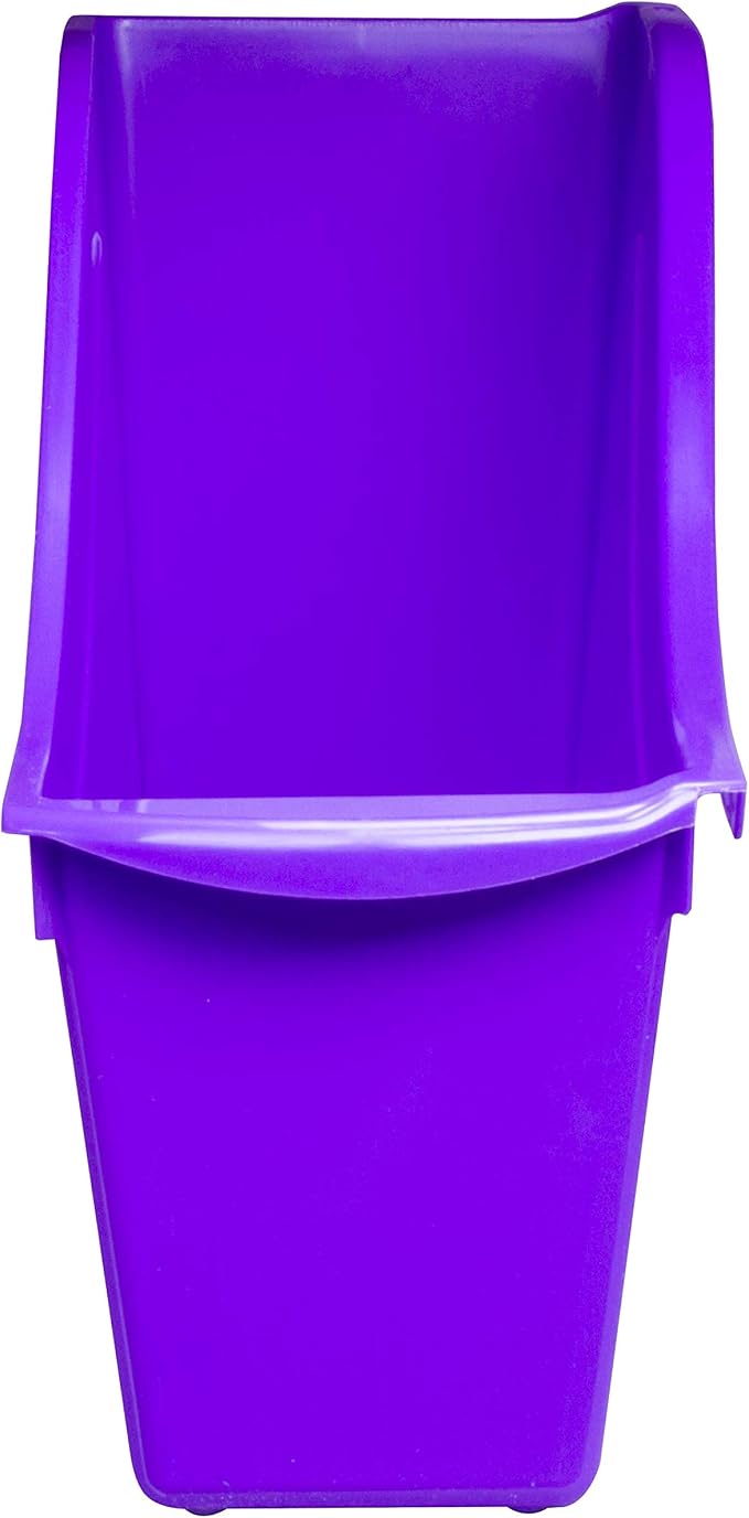 Storex Small Book Bin, Linking Storage Bins, Dry Erase Surface, 11.75" x 8.5" x 4.5", Violet, 6-Pack - Image 13