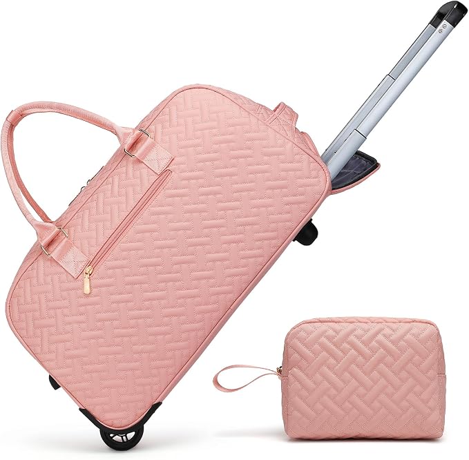 Duffle Bag for Travel, Weekender Bag with Shoe Compartment, Carry On Overnight Bag for Women with Toiletry Bag, Gym Bag with Wet Pocket, Hospital Bags for Labor and Delivery Beige by BAVERGE