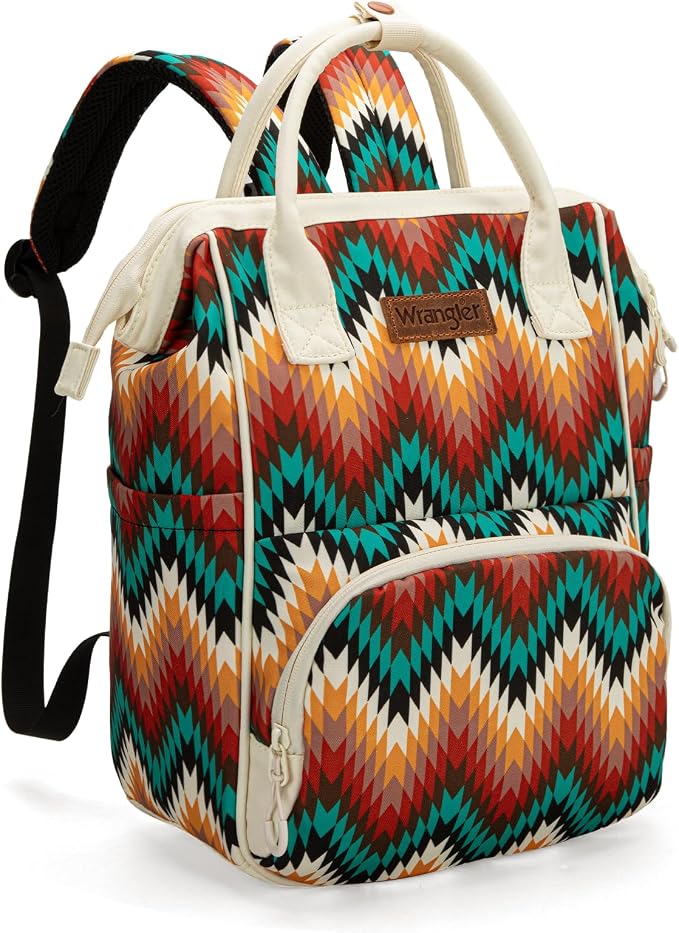 Montana West Wrangler Aztec Callie Diaper Bag Backpack with Stroller Straps Multifunction Baby Travel Bag WG2211-9110TN by THEOFFICIALMONTANAWEST