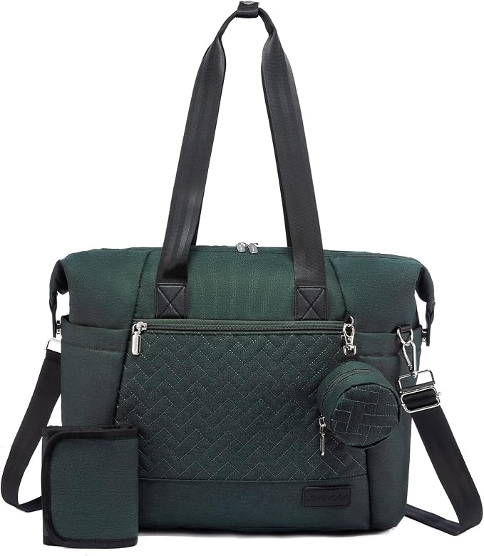 LOVEVOOK Diaper Bag Tote, Baby Diaper Bag Waterproof Travel Diaper Tote with Changing Pad by LOVEVOOK