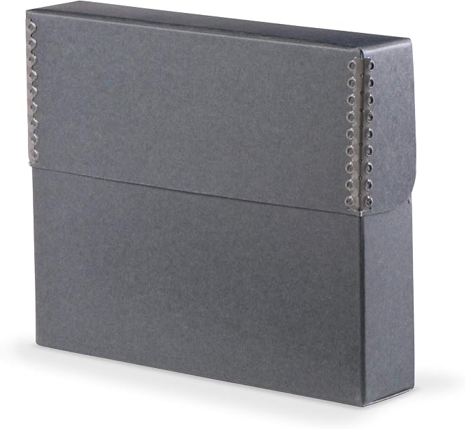 Blue/Grey Flip-Top Document Storage Box - 2 1/2W x 12 1/4L x 10 1/4" H - Image 2