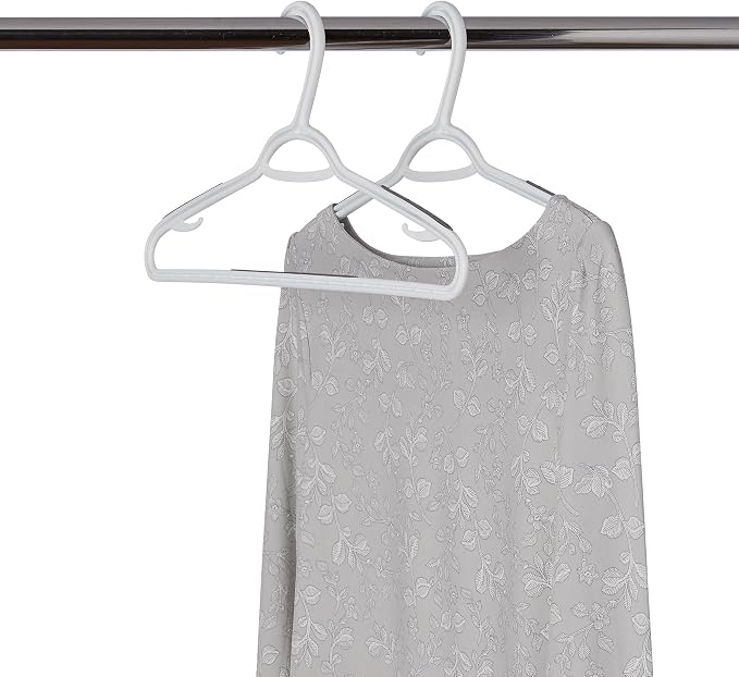 Neatfreak Slim Non Slip Hangers - Space Saving Set of 10 With Lingerie Hooks and Pants/Accessories Bar - Patented W Frame White Plastic Hangers - Image 5