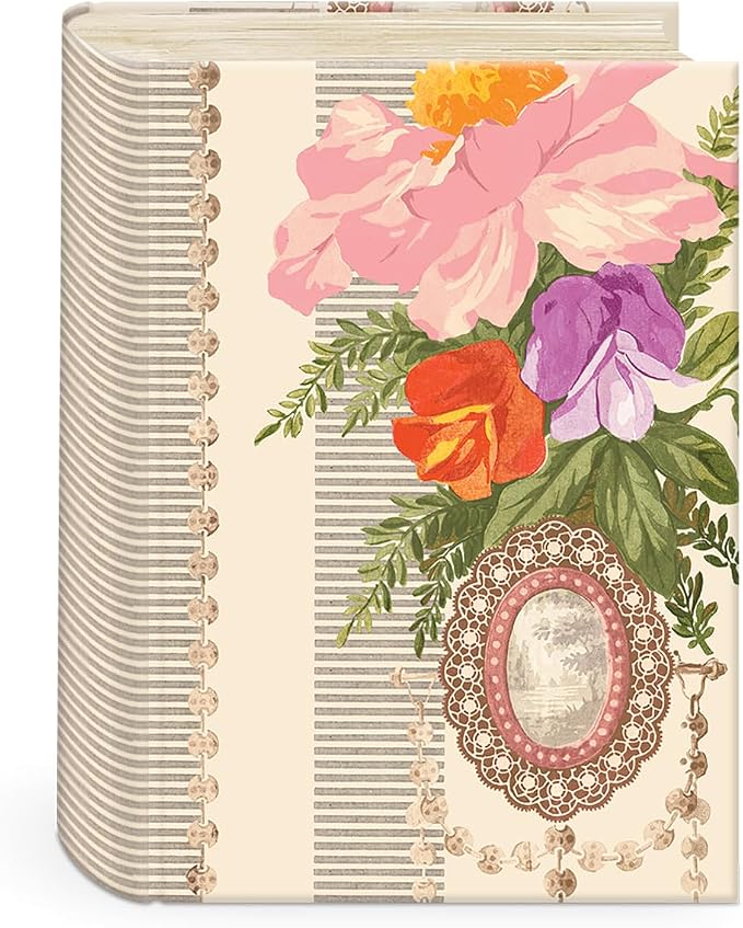 Punch Studio Decorative Storage Boxes with Lids | Nested Book Style Set of 3 Coated Cardboard Keepsake Box for Photos Documents Gifts Home Organization, 11” x 13.5” – Timeless Treasures Floral - Image 8