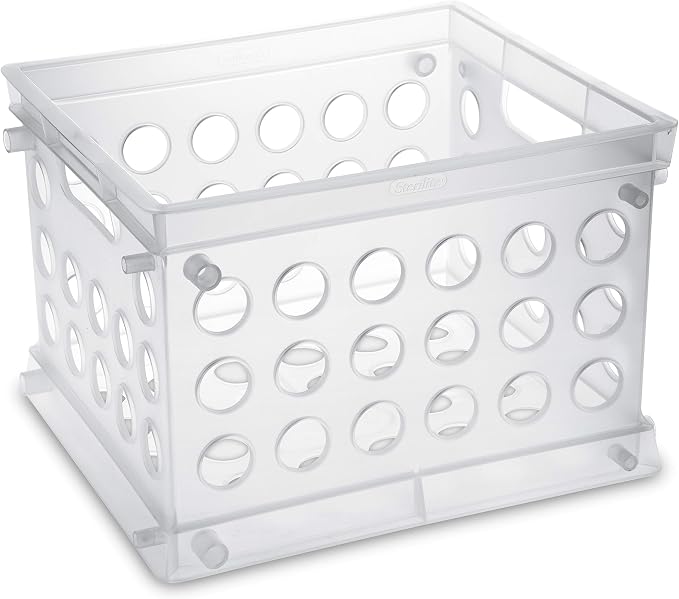Sterilite Mini Crate, Multi-Purpose Plastic Storage Bin, Clear, 12 Pack | Small Plastic Storage Containers, Open Top Organizer Bins for Home, Garage, Office, Classroom, Dorm, Desk & Crafts - Image 6