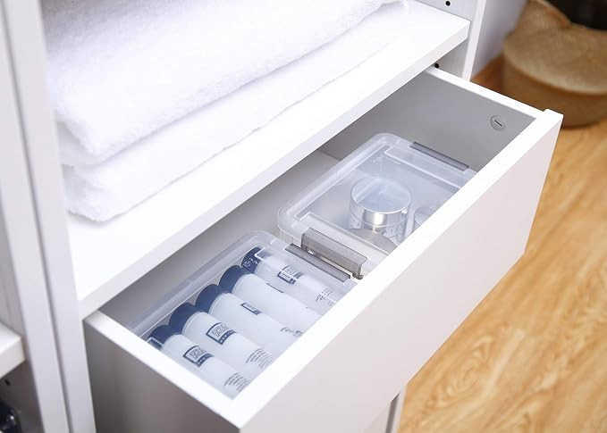 Citylife 2 PCS Storage Bins with Bamboo Lids & 10 PCS 1.3 QT Small Plastic Storage Container Stackable Box for Organizing - Image 8