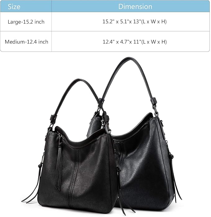 Hobo Crossbody Bag for Women, Designer Shoulder Purse Handbags - Image 7