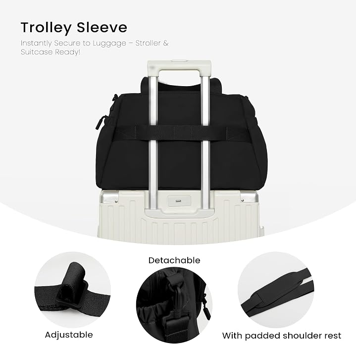 VONAL Diaper Bag Tote, Large 24L Diaper Bags Waterproof Hospital Bag for Labor Delivery, Travel Diaper Tote Baby Bag - Image 5