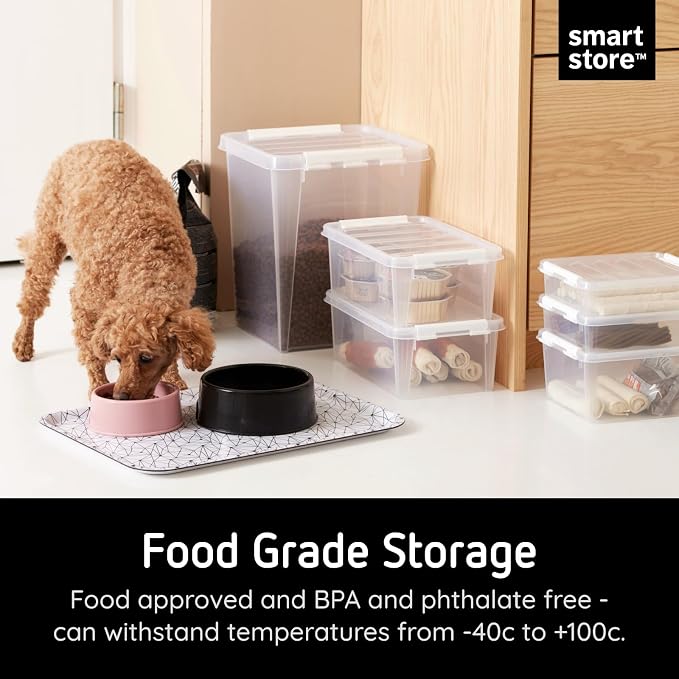 SmartStore Classic 10 Clear Plastic Storage Boxes, 8L/8.5QT BPA-Free Stackable and Nestable Container with Secure Lid, Swedish Made Plastic Bins for Organization, L13.39 x W9.84 x H6.3-10 Pack - Image 4