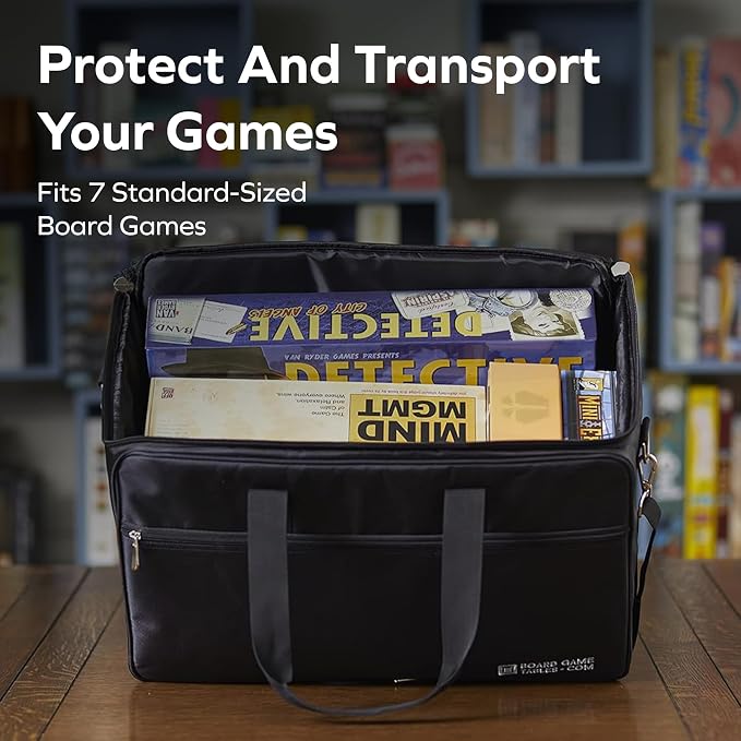 Board Game Bag, Fits 7 Standard Boxes, Padded For Protection | Carry With Backpack | Shoulder Strap or Luggage Slip | Duffle Bag For Travel Or Game Night - Image 2