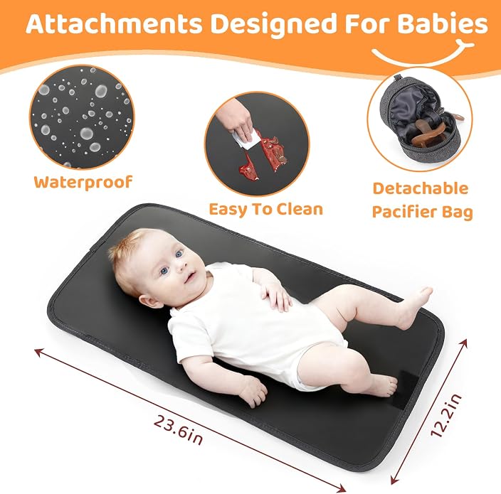 Diaper Bag Tote, Large Capacity Travel Diaper Bags With Changing Pad, Hospital Bag For Labor Delivery, Baby Bag - Image 5