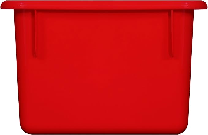 Wood Designs Cubby Storage Bin, Heavy Duty Plastic Containers for Kids Red Cubby Tray Set of 25 - Image 5