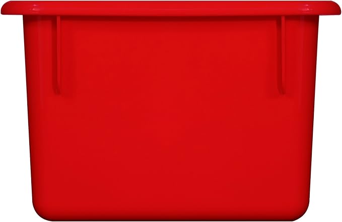 Wood Designs Cubby Storage Bin, Heavy Duty Plastic Containers for Kids Red Cubby Tray Set of 30 - Image 5
