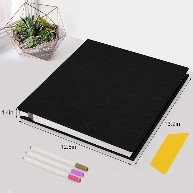 Zesthouse Large 18In Photo Album Self Adhesive 60 Pages, Scrapbook Albums with Sticky Page Holds 10x12 & 8x10 & 5X7 & 4x6 Pictures, DIY Photo Book Ideal Gift for Family Wedding Baby - Image 2