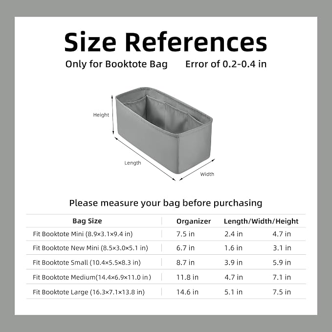 DGAZ Silk Purse Organizer Insert for Dior Book Tote Bag(Pearl gray,L) | Soft and Lightweight,Perfect Fit,Multi-pocket Storage,Bag Protector,Luxury Bag Care,Handmade,for Smooth Bag Organizer - Image 5