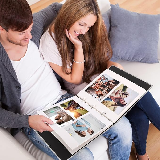 Zesthouse Photo Album Self Adhesive with Picture Display Window, 3-Ring Scrapbook Albums 60 Pages Holds 8x10 5x7 4x6 Photos, DIY Photo Book Ideal Gift for Family Wedding Baby - Image 6