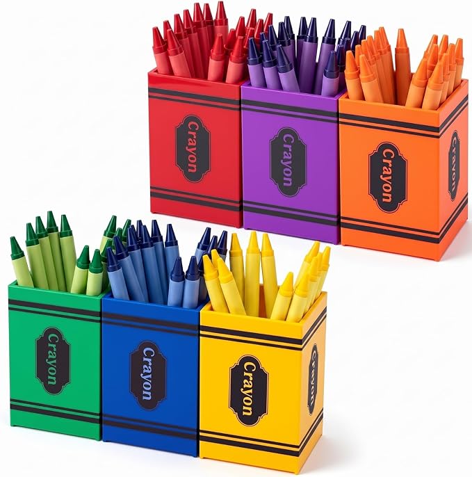 Tenceur 24 Pcs Acrylic Crayon Holder Organizer for Classroom | Rainbow Pen Holder,Crayon Organizer,Marker Storage Dispenser,Back to School for Classroom School Art Storage Supplies - Image 7