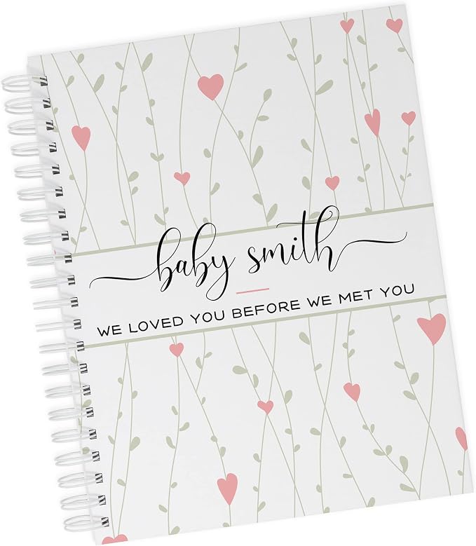 Personalized Pregnancy Journal - Hardcover Pregnancy Memory Book Customized with Baby’s Name, Nickname or Phrase - Prompted Journal for New Moms (Hearts in Bloom) by Unknown