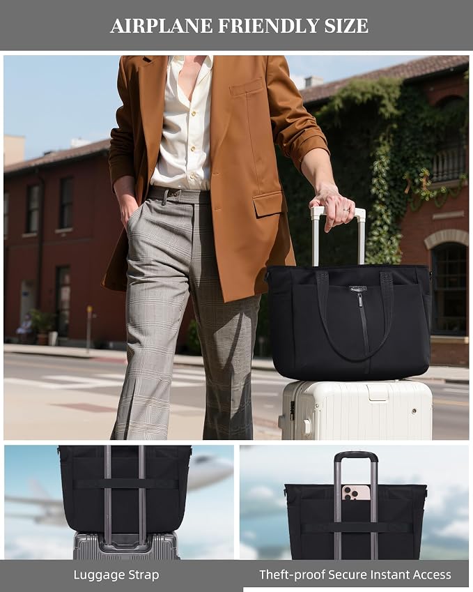 Timeet Laptop Tote Bag for Women, Water Resistant Work Tote Purse with Laptop Compartment for Daily Office Casual Travel - Image 7