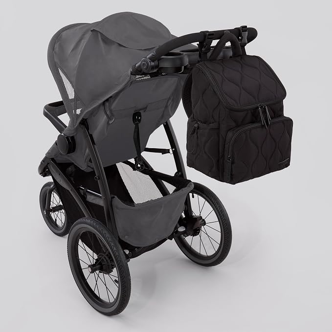 Motherhood Gathered Pocket Backpack Diaper Bag with Stroller Straps - Image 7