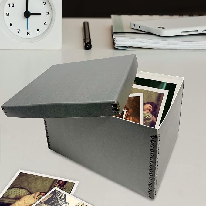 Lineco Record Storage Box 12x15x10 inch, Acid-Free Gray Boxboard, 1 Pack | Extra-Durable Filing Archival Cartons for Long-Term Storing Important Documents, Papers, Photos, Albums, Artworks or Prints - Image 7