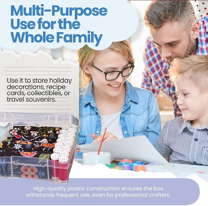 ArtBin 4-Piece Scrapbook Storage Set, Two 12x12 and Two 6x6 Boxes | Set of 4: Two 12x12 Boxes and Two 6x6 Boxes, Carry Handles, Stackable, Durable Craft Storage - Image 5