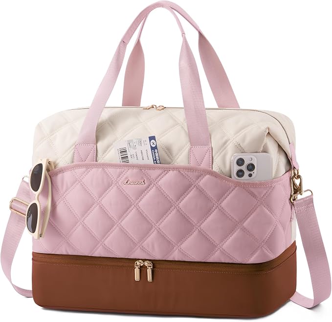 LOVEVOOK Travel Carry On Bag for Women, Lightweight Weekender Bags with Shoe Compartment, Wet Pocket, Hospital Overnight Bags for Women Labor Delivery, Personal Item Duffle Bag for Gym, Sport by LOVEVOOK
