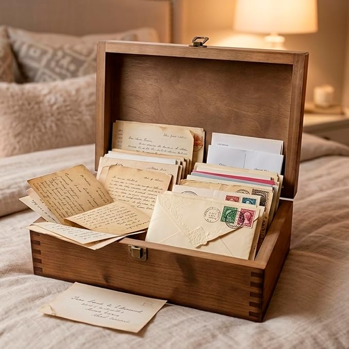 Navigators Compass Design Wooden Keepsake Box, Large Memory Box for Keepsakes, Decorative Storage Box for Memories, Jewelry, & Photos, Memorial Boxes for Men & Women - Image 4