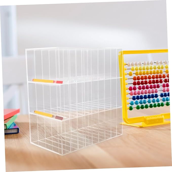 Sewroro Multifunctional Marker Storage Stand Transparent Pen Holder for Desk Organization for School Supplies and Crafting Station - Image 7