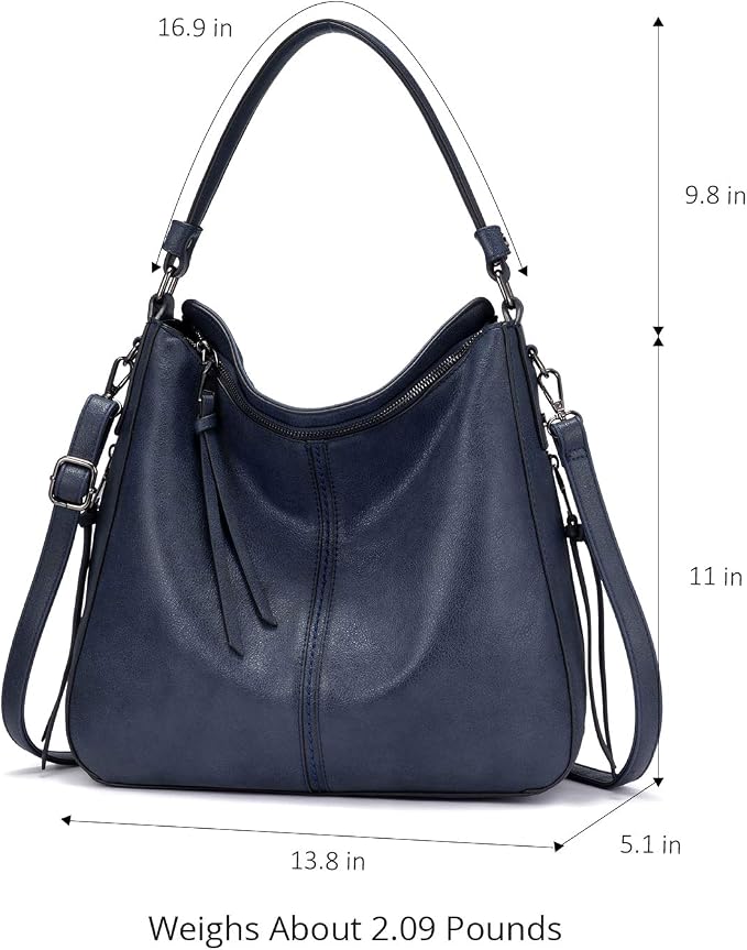 Hobo Crossbody Bag for Women, Designer Shoulder Purse Handbags - Image 3