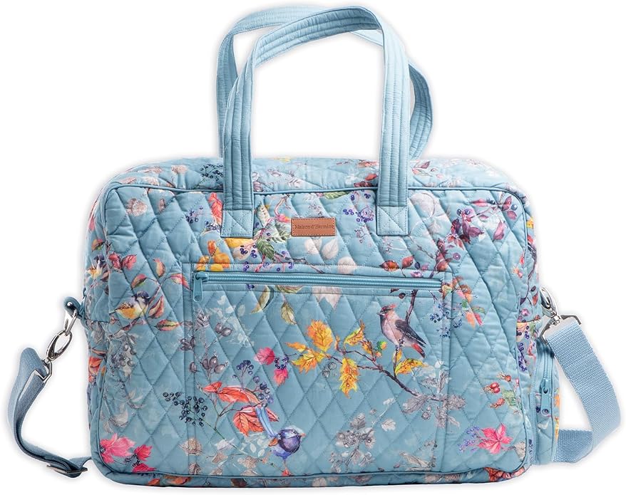 Maison d' Hermine Weekender Bags for Women Cotton Quilted Duffel Overnight Luggage Weekend Bag for Men Gym Gifts Travel | Overnight Luggage Weekend Bag for Men Gym Sports Gifts Duffle bag Business Travellers Trip Spring Summer by MaisondHermine
