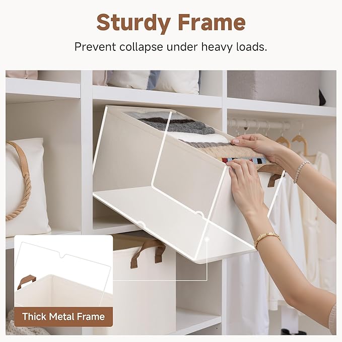 StorageWorks Closet Storage Baskets, Natural Color, Beige, Extra Large, 2-Pack - Image 4