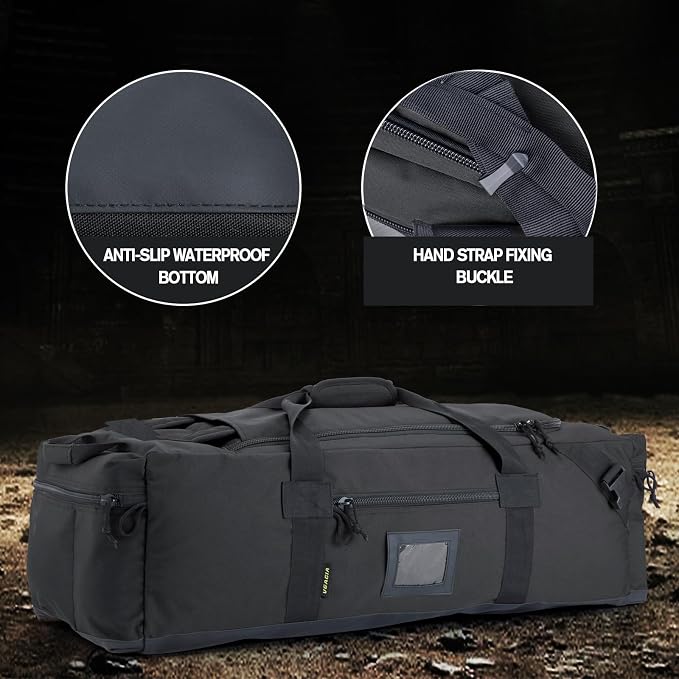 86l Large Duffel Bag For Travel, Gym & Sports - Water Repellent Polyester, Hidden Straps, Shoe Compartment - Perfect Luggage Duffle Bag Or Backpack For Men & Women - Image 3