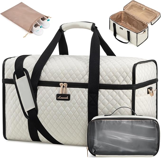 LOVEVOOK Travel Duffle Bag - Weekender & Overnight Bag with Toiletry & Wet Pocket, Carry-On Size, 3pc Set by LOVEVOOK