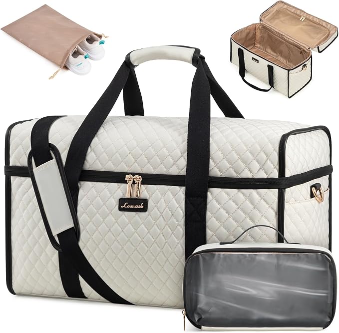 LOVEVOOK Travel Duffle Bag - Weekender & Overnight Bag with Toiletry & Wet Pocket, Carry-On Size, 3pc Set by LOVEVOOK