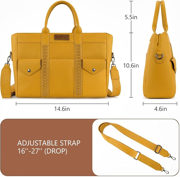 Wrangler Work Tote Bag for Men and Women Business Teacher Bag Large Capacity Briefcase Handbag with Adjustable Strap - Image 4