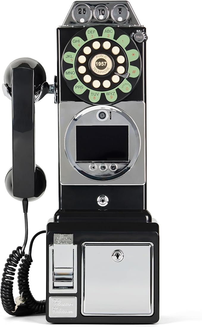 Video Guest Book, Audio Guest Book Wedding Phone, Record Preserve Your Special Occasions, for Wedding, Bridal Shower, Baby Shower, Birthday, Graduations, Anniversary (Black) by FiayaComVintageTelephone